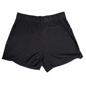 Skims Ribbed Black Lounge Shorts Size XS